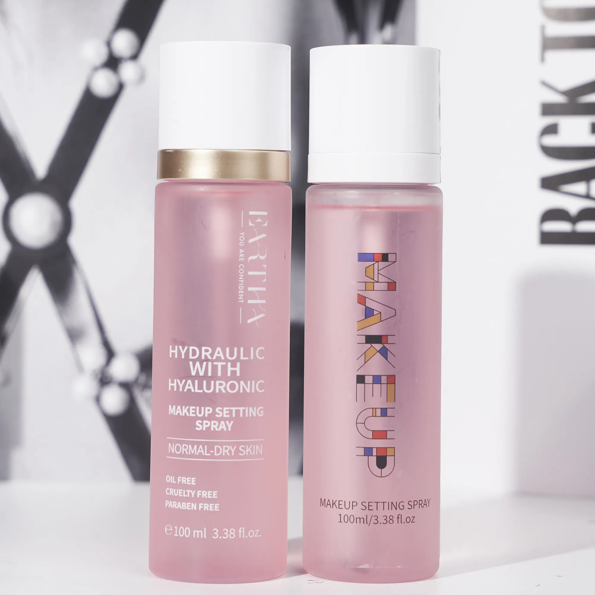 En gros cosmétiques logo personnalisé marque privée rosée réglage spray rose eau anti-transpiration hydratant maquillage réglage spray