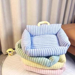 2025 diseñador al por mayor lindo perro gato cama nube tacto sensación terciopelo felpa sofá cama para gatos de interior - Product Image 5