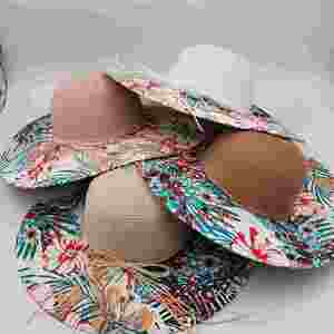 Women Paper Floppy Beach <b>Straw</b> <b>Hat</b> With Print Logo Bowknot Summer Sun <b>Hat</b> Foldable 2024 <b>Straw</b> <b>Hat</b> - Product Image 3