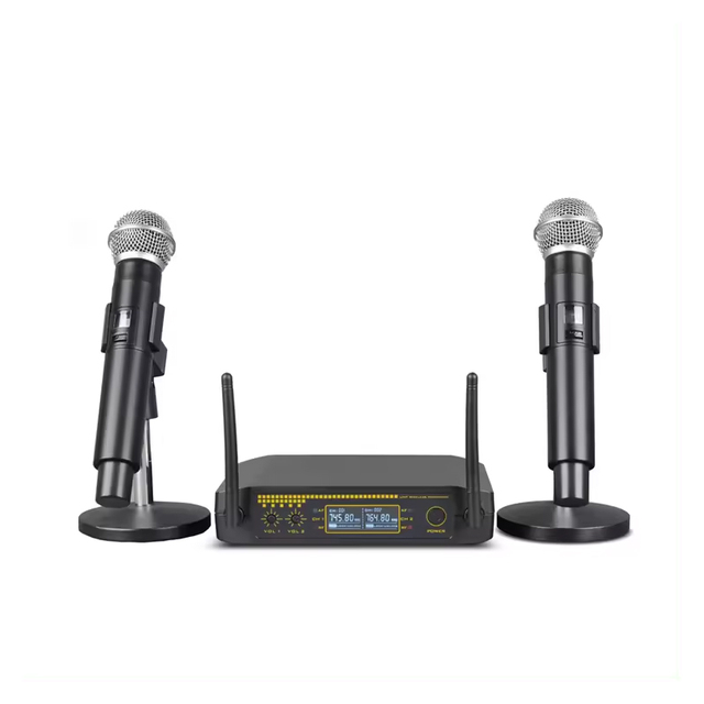 2025 New Professional Portable Cordless Microphone System Kit Lavalier Wireless Microphone for Restaurant