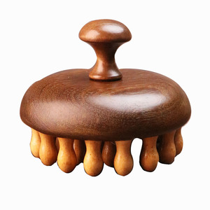 Peigne en bois massif ionique à 28 dents, anneau de massage pour le cuir chevelu, méridien, populaire à l'étranger pour le bois de santal, principales plateformes de commerce électronique - Product Image 5