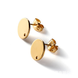 Clous d'oreilles ronds en acier inoxydable en forme de cœur, trou unique, 8, 10, 12 mm, ouverture 1,5 mm, accessoires de bijoux mignons pour la fabrication de boucles d'oreilles DIY - Product Image 5