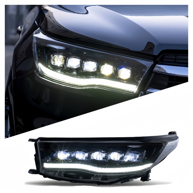 High Quality 2015-2018 for Toyota Highlander Matrix Headlight Assembly Retrofitted LED Laser Daytime Running Lights