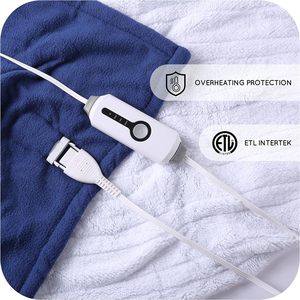 Manta eléctrica térmica de 50x60 pulgadas, forro polar supersuave y tela Sherpa con 4 niveles de calefacción - Product Image 4