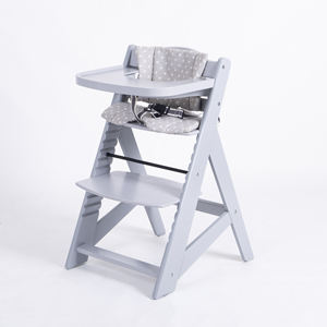 Seggiolone regolabile 3 in 1 in <span class=keywords><strong>legno</strong></span> con vassoio e cuscino per 6 mesi a 10 anni - Product Image 6