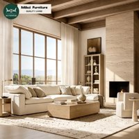 Ensemble de canapés modulaires modernes pour salon, personnalisable, avec structure en bois massif et coussins moelleux, idéal pour les bureaux et les immeubles.
