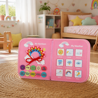 Keçe Sessiz Kitap Meşguliyet Kitabı, Yeni Yürümeye Başlayan Çocuklar İçin Montessori Erken Öğrenme Duyusal Aktivite Kitabı Eğitici Oyuncaklar Çocuklar İçin İnce Motor Becerileri Geliştirici