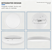 Plafonnier LED encastré au design moderne pour salon, chambre, cuisine, étanche, panneau rond anti-buée, panneau lumineux de 2,5 cm