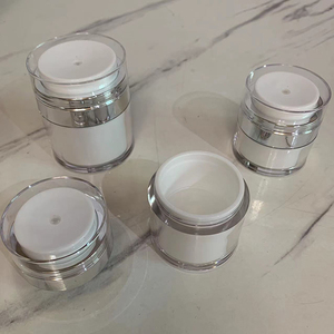Hengjian bán buôn sang trọng 20g 30g 50g rỗng Bạc nhựa mỹ phẩm <span class=keywords><strong>container</strong></span> không có không khí bơm Acrylic Jar cho chăm sóc da mặt kem - Product Image 4
