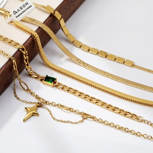 18K PVD Gold Plated Waterproof Jewelry Non Tarnish butterfly love Heart Bracelet Cuban <b>Chain</b> Stainless Steel Bracelet for Women - Product Image 4