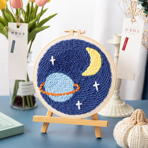Popular DIY Art Collectible Use and Textile Fabric Home Decor Punch Needle Diy Kit