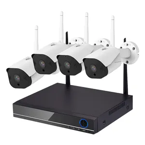 H.265 1080p 4通道8ch子弹摄像机4CH NVR套件CCTV监控2mp 3mp安全摄像机系统