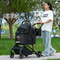 Poussette multifonctionnelle pour chiens de petite et moyenne taille, utilisation en voyage en plein air