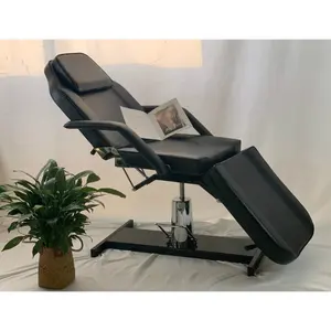 beauty salon massage chair with power hydraulic pump Facial bed soft and comfortable portable beauty salon chair