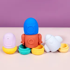 Brinquedo de banheiro colorido sem Bpa para crianças, banheira de água macia flutuante infantil, brinquedo de silicone para banho de bebês