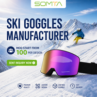 Protection UV400 lunettes de snowboard lunettes de neige pour hommes femmes OEM personnalisé anti-buée lunettes de ski sangles lentille lunettes de ski