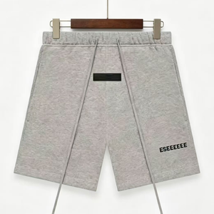 Shorts décontractés en coton biologique doux et uni, sans couture, avec cordon de serrage, tricoté, respirant, coupe ample, au-dessus du genou, haute qualité - Product Image 6