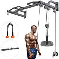 Muscleup Training Heavy Duty Wall Mounted Doorway Pull Up Bar High Pull Down Rally Sports avec système de poulie à câble multifonction