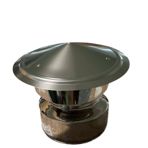 Capuchon de chapeau de pluie à double paroi de cheminée 6 pouces 6 "de diamètre <span class=keywords><strong>Inter</strong></span> 150mm extérieur 200mm avec système de verrouillage par torsion sur le bloc supérieur Pluie Neige - Product Image 1