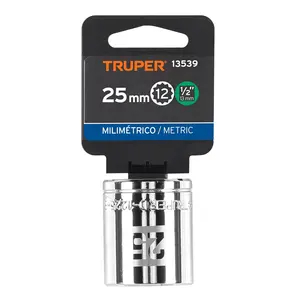BOX 6 Douille 25 mm, 12 points, entraînement 1/2 po, TRUPER - Product Image 4