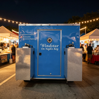 Remorque alimentaire commerciale avec friteuse arrière intégrée et comptoir pour poisson et frites au marché de nuit de Gold Coast