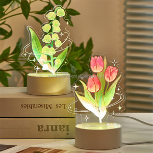 3D DIY Lưu ý bảng tin trống Acrylic có thể ghi đèn LED rewritable đêm đèn với xóa được bút Regalo de navidad - Product Image 5