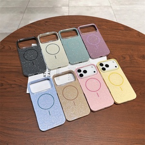 Funda Magnética para Teléfono Girly Bling Glitter PC TPU para iPhone 17 Pro Max, Carga Inalámbrica, Resistente a Golpes - Product Image 1