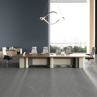 Table de bureau moderne de luxe italienne en bois de haute qualité, unique, à panneaux modulaires en forme de L, pour PDG et dirigeants