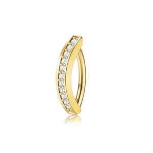 Nouveauté 2026 : Bijou de piercing de nombril hypoallergénique en acier inoxydable avec perle et zircon cubique, or et argent, pour femme - Product Image 5