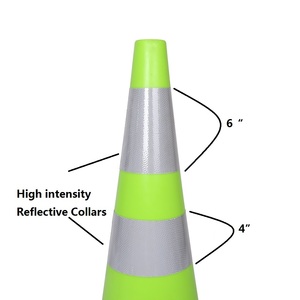 Nón an toàn nhựa <span class=keywords><strong>PVC</strong></span> màu xanh lá cây 28 "với đế nặng cho khu vực nguy hiểm - Product Image 2