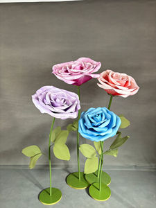 Fleur géante en papier de luxe en gros, rose artificielle faite à la main, grande pour mariage, Saint-Valentin, toile de fond, événement, scène, photo - Product Image 3