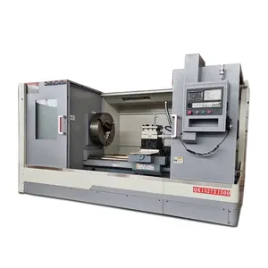 Torno de roscado de tubos CNC QK1327 Con caja de seguridad medio cerrada