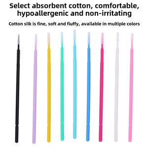 Petite taille 100 pièces jetable Long coton-tige <span class=keywords><strong>bouteille</strong></span> cils greffage tatouage nettoyage écouvillons Perm cils plantation lavage bâtons - Product Image 3