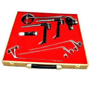 Ensemble de laryngoscopes à suspension ORL de qualité supérieure, instruments de microchirurgie en acier inoxydable de qualité médicale avec étui de rangement - Product Image 1