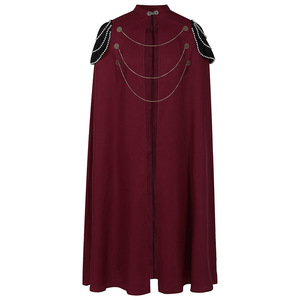 Capa Vintage Borgoña Euroamericana 2025 para Hombre y <span class=keywords><strong>Mujer</strong></span>, Capa con Cuentas y Cadena para Halloween, Unisex, Talla Única - Product Image 3