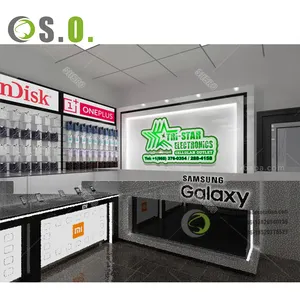 Tùy chỉnh điện thoại cửa hàng đồ nội thất điện thoại di động cửa hàng thiết kế truy cập di động Phụ Kiện kiosk đồng hồ hiển thị Showcase - Product Image 5