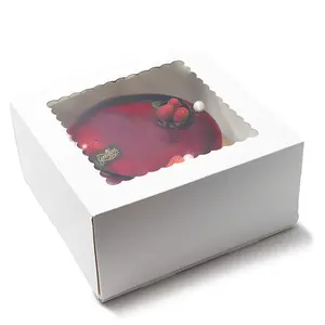 Caixa de embalagem de papel de embalagem de cupcake, melhor venda por atacado, caixa de embalagem do bolo west point, caixa com janela