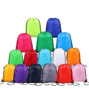 100pcs Sacs avec logo personnalisé 210D Polyester Sac à dos de sport Sac promotionnel Sac à dos à cordon en polyester personnalisé - Product Image 1