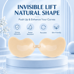 <span class=keywords><strong>Reggiseno</strong></span> Push-Up in Silicone <span class=keywords><strong>Senza</strong></span> <span class=keywords><strong>Spalline</strong></span> e <span class=keywords><strong>Senza</strong></span> Ferretto per Seni Grandi, Lavabile in Lavatrice, Color Nudo e <span class=keywords><strong>Nero</strong></span> - Product Image 2
