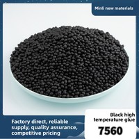 Granulés d'adhésif thermofusible en polyéthylacétate haute température, non toxiques et respectueux de l'environnement, pour le scellement des bords, noir