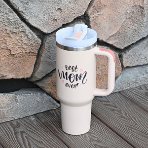 Oem Mothers Day Gifts 40 Oz Travel Mug H2.0 Vacuum Thermal Stainless Steel Engraved 30oz Coffee <b>Cup</b> 40oz Tumbler With Handle - Product Image 1