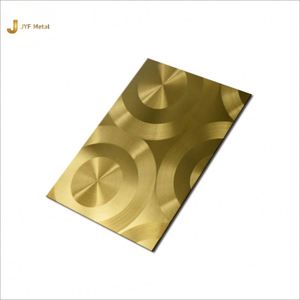 Placa Decorativa de Acero Inoxidable EX295 304 316 Color Dorado, Estándar JIS, Servicios de Soldadura, Doblado y Corte, para Pared/Techo de Ascensor - Product Image 3