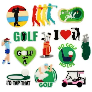 Wholesale Sport Golf Ball PVC Shoe Charms for shoe Available In Stock Shoe Accessories