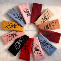 Bandeau de yoga et spa brodé, réutilisable, antidérapant, en tissu élastique à bord large, pour le visage, la douche et l'exercice, pour femmes, coloré et tendance