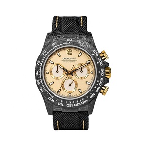 Phiên bản giới hạn cao cấp của nam giới Vòng cơ khí xem vải dây đeo, carbon fibre trường hợp, trong suốt quay số, hướng dẫn sử dụng quanh co xem - Product Image 4