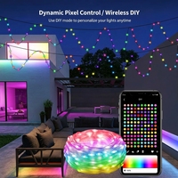 Guirlandes lumineuses d'extérieur étanches WS2812 5M 10M 15M 20M 30M 40M LED RGB colorées, guirlandes solaires d'extérieur