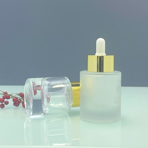 Clear Frosted 30ml Glass Cosmetic Face Serum Bottles Custom Empty Luxury Hair Essential Oil Dropper Bottle With <b>Box</b> - Product Image 4