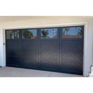 <span class=keywords><strong>Porte</strong></span> <span class=keywords><strong>de</strong></span> <span class=keywords><strong>garage</strong></span> <span class=keywords><strong>sectionnelle</strong></span> électrique automatique en alliage d'aluminium noir, ignifuge, à économie d'énergie, design moderne pour usage en entrepôt - Product Image 4