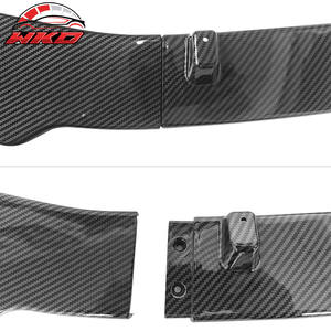 Pour Tesla Model 3 2017-2023, style IKON, impression fibre de carbone, lèvre de pare-chocs avant, PP, 3 pièces, kit carrosserie de haute qualité - Product Image 5