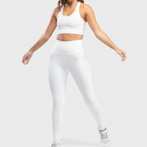 Ensemble de yoga professionnel pour femmes, nouveau design personnalisé avec logo, vente en gros, nouvelle arrivée, respirant, couleur unie - Product Image 3